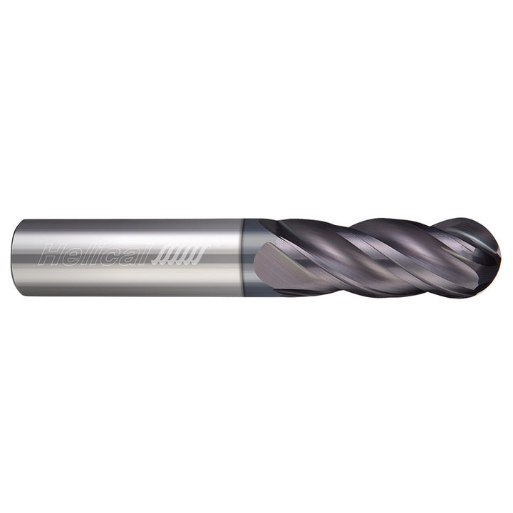 1" 4-Flute Solid Carbide Ball End Mill, APLUS - Helical Solutions 56707