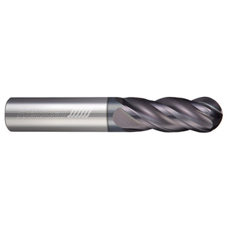 3/16in" 4-Flute Solid Carbide Ball End Mill, APLUS - Helical Solutions 81676