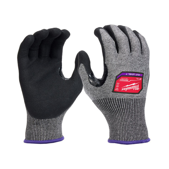 Large Black HPPE; Tungsten Steel; Nylon Blend Cut & Puncture-Resistant Gloves - Milwaukee Tool 48-73-7012