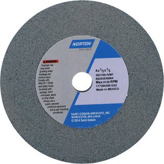 4 x 1/2" 100-Grit Silicon Carbide Grinding & Cutoff Wheel - Norton 66243530064