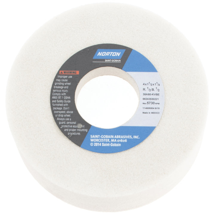 4 x 1/2" 60-Grit Aluminum Oxide Grinding & Cutoff Wheel - Norton 66243530221