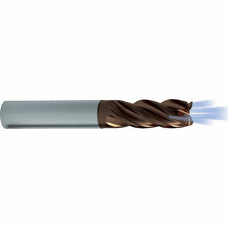 1/2" 4-Flute Solid Carbide Corner Radius & Corner Chamfer End Mill, TiAlSiN - Guhring 9068750127000