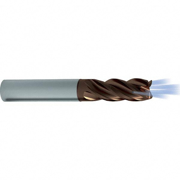 1/4" 4-Flute Solid Carbide Corner Radius & Corner Chamfer End Mill, TiAlSiN - Guhring 9068750063500