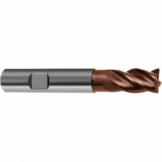 1/2" 4-Flute Solid Carbide Corner Radius & Corner Chamfer End Mill, TiAlSiN - Guhring 9068740127000