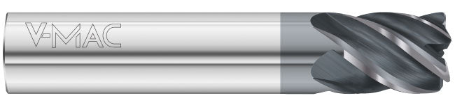 1/2" 5-Flute FULCOAT 21 Corner Radius End Mill - Fullerton 36455