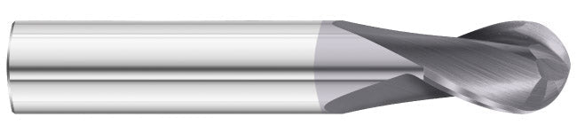 1/4" 2-Flute TiAlN Ball End Mill - Fullerton 32890