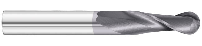 1/4" 2-Flute TiAlN Ball End Mill - Fullerton 30151