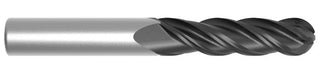 1/2" 4-Flute FULCOAT 21 Ball End Mill - Fullerton 36719
