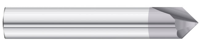 1/4" 2-Flute TiAlN Chamfer End Mill - Fullerton 36089