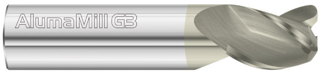1/2" 3-Flute FULCOAT 05 Corner Radius End Mill - Fullerton 27470