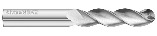 1/2" 3-Flute Ball End Mill - Fullerton 27549